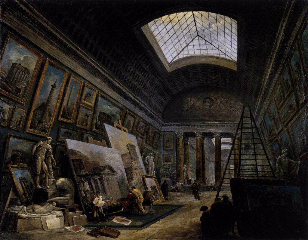 View of the Grand Gallery in the Louvre (1789)